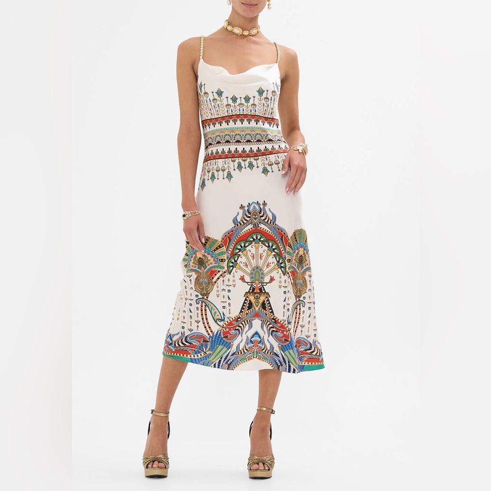 NWOT Camilla Valley of the Queens Long Bias Slip Dress